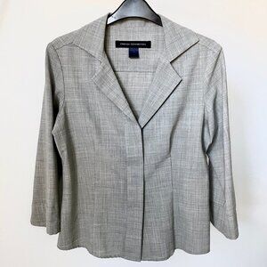 French Connection Grey 3/4 Sleeves Blazer - Y2K